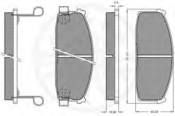 set placute frana,frana disc 2