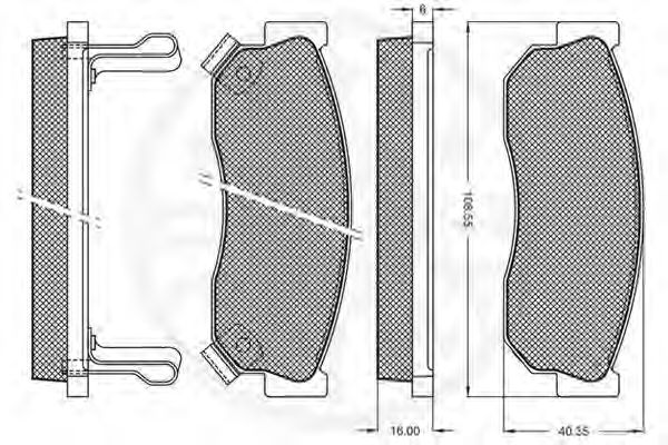 set placute frana,frana disc 2