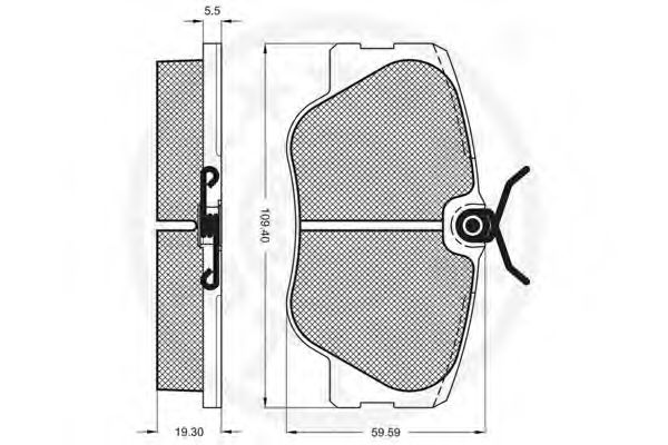 set placute frana,frana disc 3
