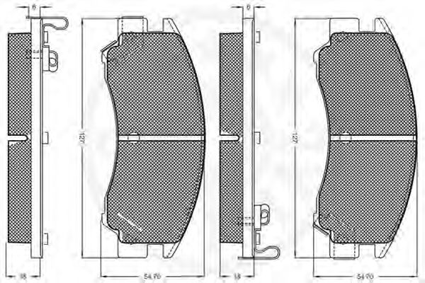 set placute frana,frana disc 2