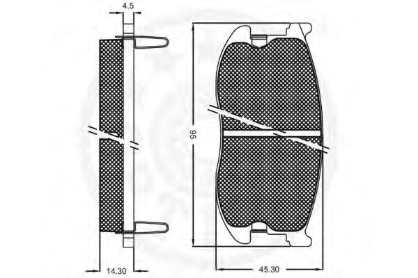 set placute frana,frana disc 2