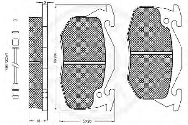 set placute frana,frana disc 3
