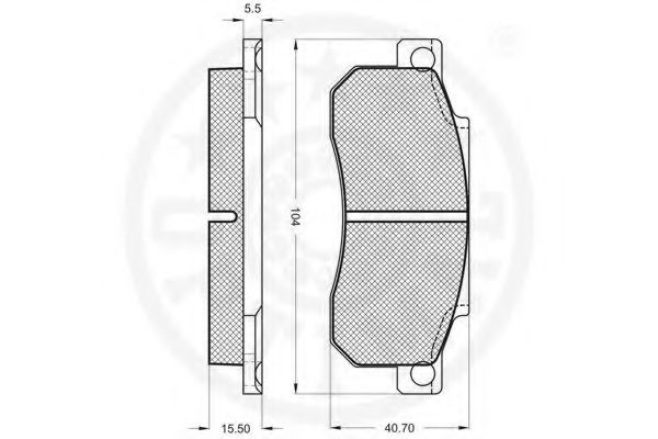 set placute frana,frana disc 2