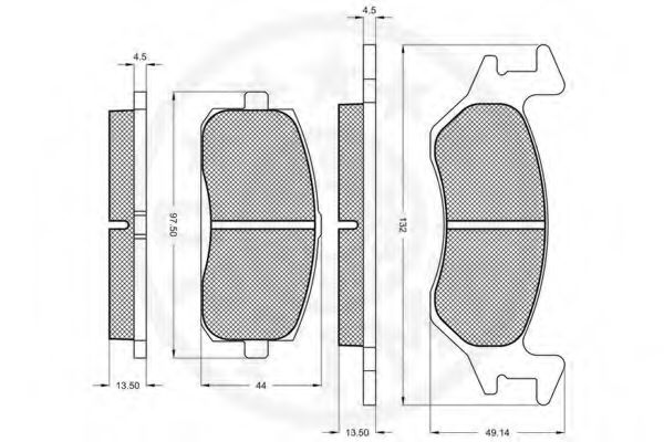 set placute frana,frana disc 2