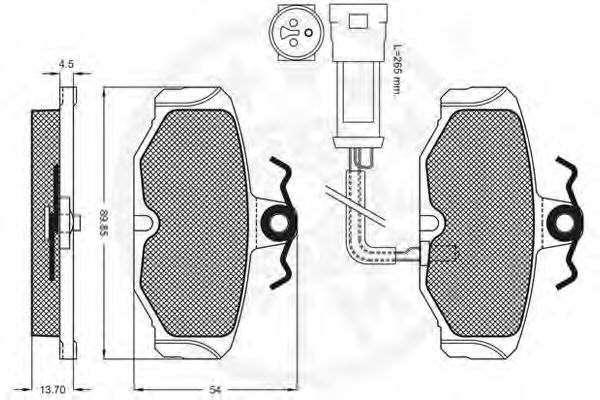 set placute frana,frana disc 2
