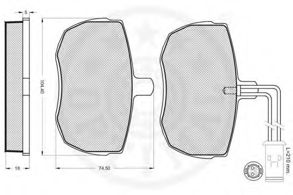 set placute frana,frana disc 2