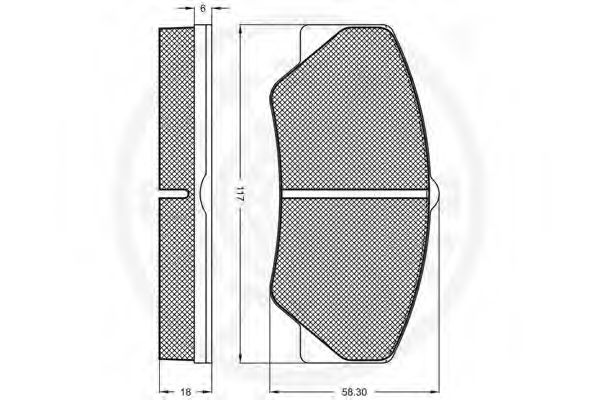 set placute frana,frana disc 2
