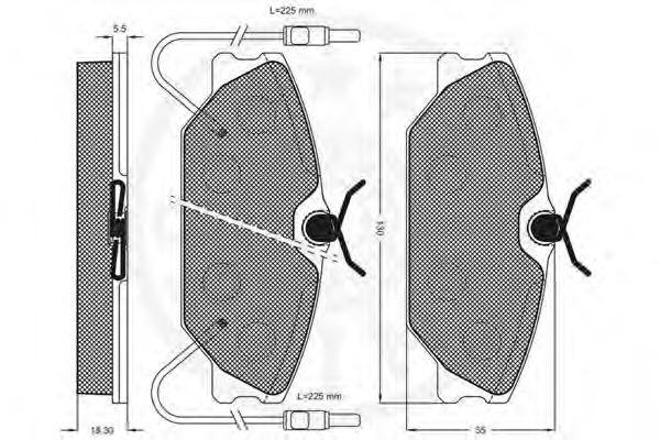 set placute frana,frana disc 2