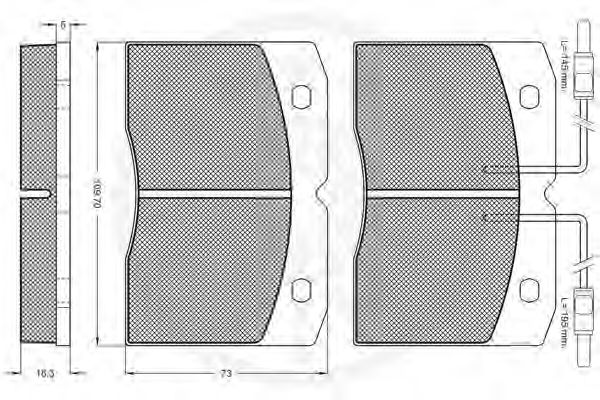 set placute frana,frana disc 2