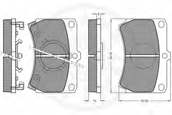set placute frana,frana disc 2