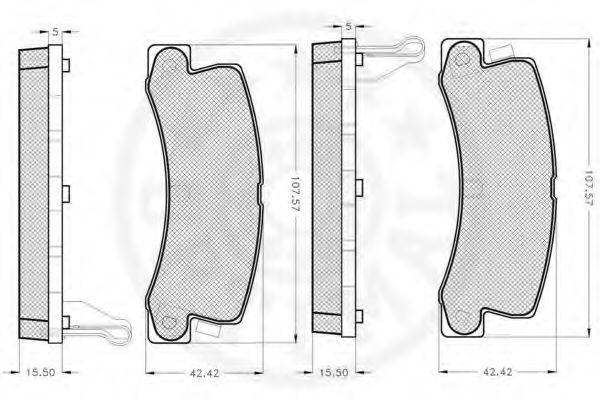set placute frana,frana disc 2