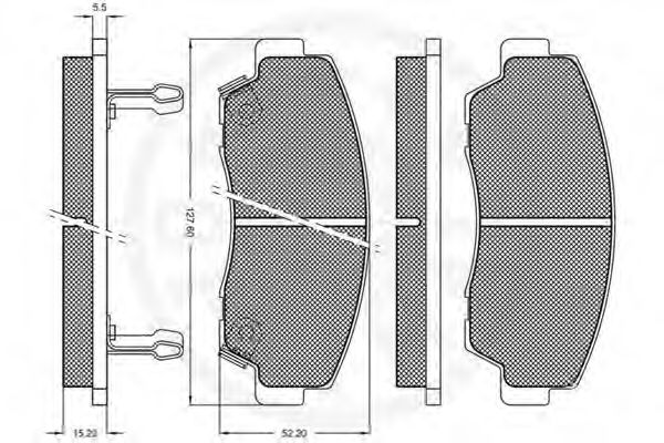set placute frana,frana disc 2
