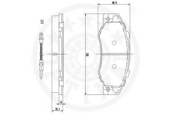 set placute frana,frana disc 2