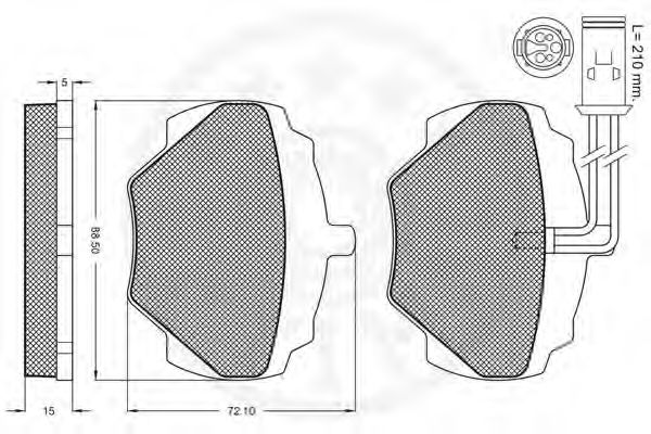 set placute frana,frana disc 2