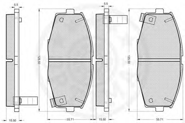 set placute frana,frana disc 2
