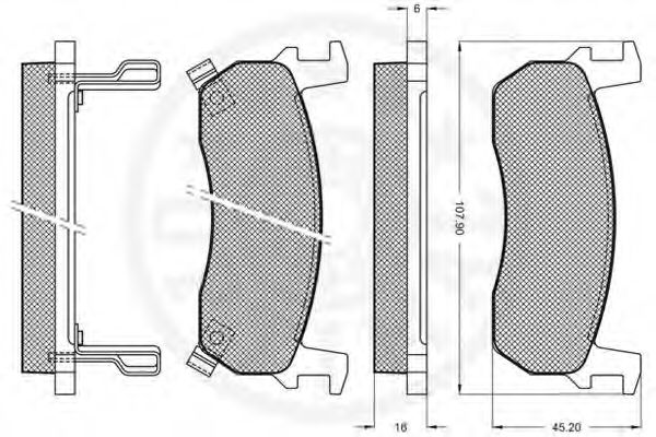 set placute frana,frana disc 2