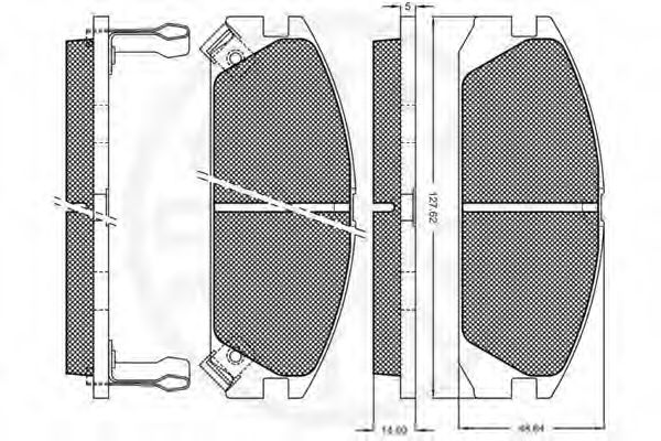 set placute frana,frana disc 2