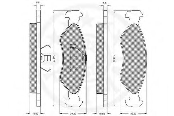 set placute frana,frana disc 2