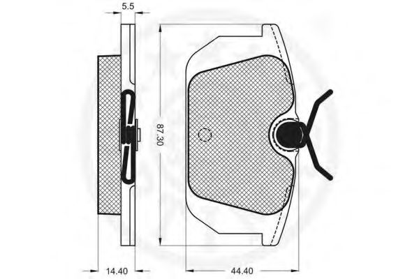 set placute frana,frana disc 2