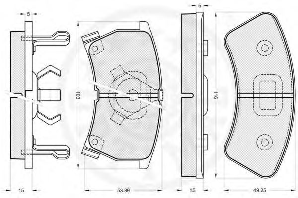 set placute frana,frana disc 2