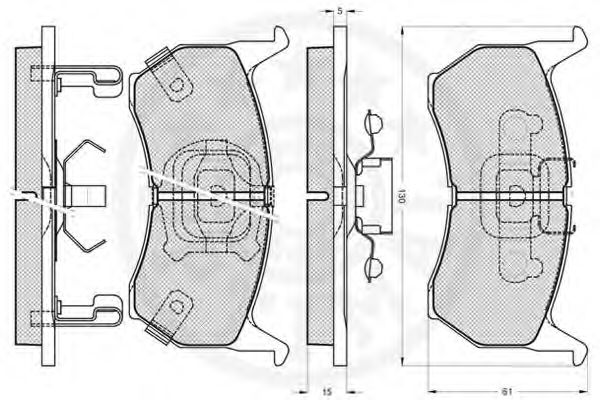 set placute frana,frana disc 2