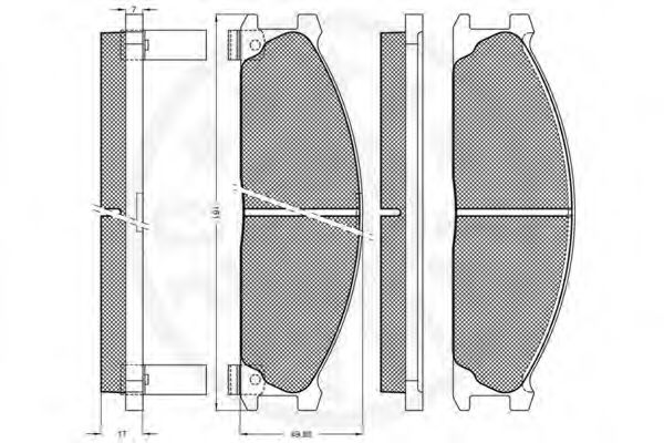 set placute frana,frana disc 3
