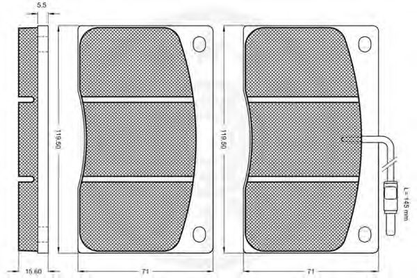 set placute frana,frana disc 2