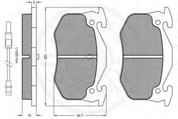 set placute frana,frana disc 2