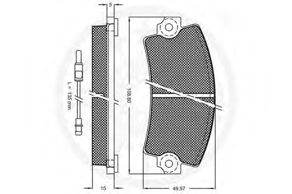 set placute frana,frana disc 2