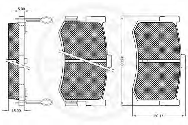 set placute frana,frana disc 2