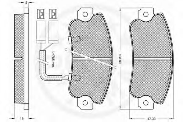 set placute frana,frana disc 2
