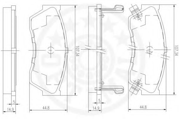 set placute frana,frana disc 2