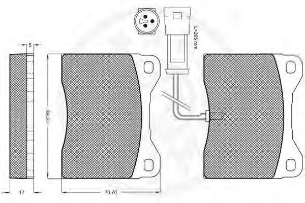 set placute frana,frana disc 2