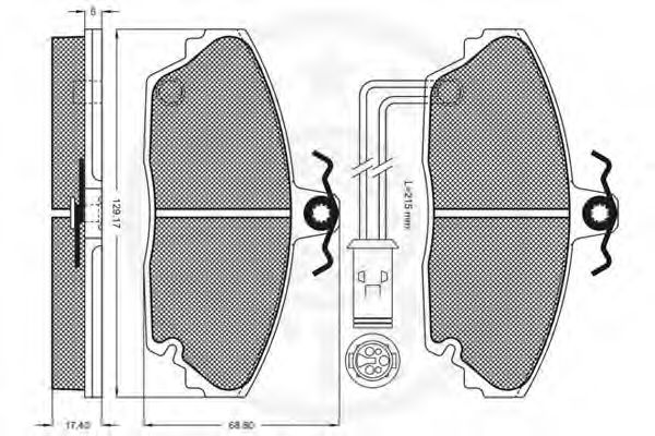 set placute frana,frana disc 2