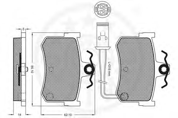 set placute frana,frana disc 2