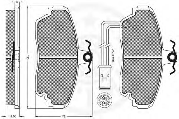 set placute frana,frana disc 2