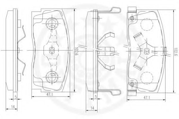 set placute frana,frana disc 2