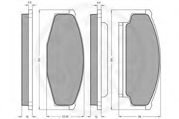 set placute frana,frana disc 2