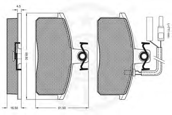 set placute frana,frana disc 2
