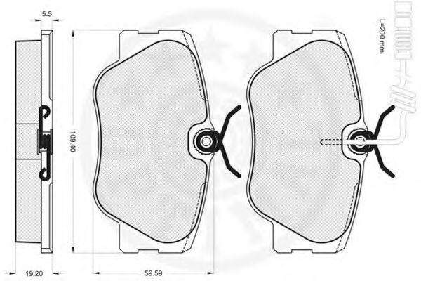 set placute frana,frana disc 3