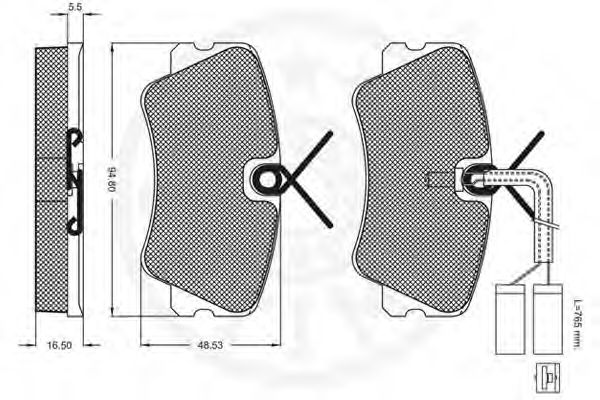 set placute frana,frana disc 2