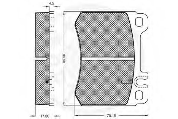 set placute frana,frana disc 2