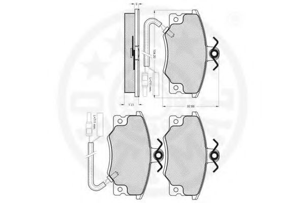 set placute frana,frana disc 2