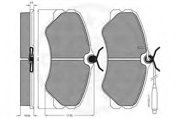set placute frana,frana disc 2