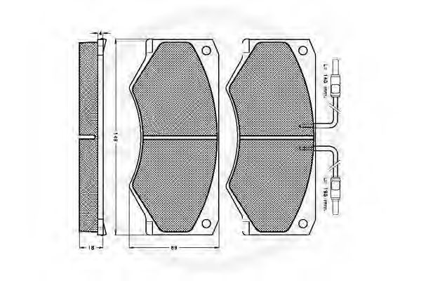 set placute frana,frana disc 3