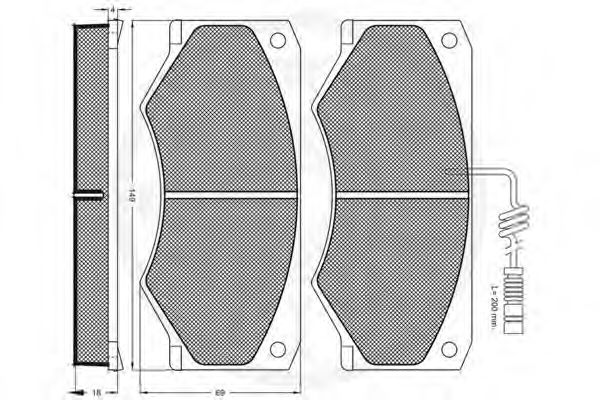 set placute frana,frana disc 2