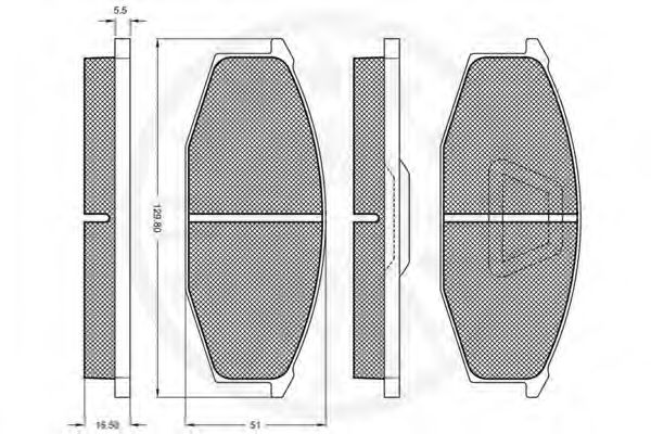 set placute frana,frana disc 2