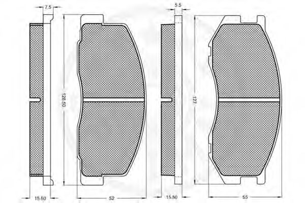 set placute frana,frana disc 2