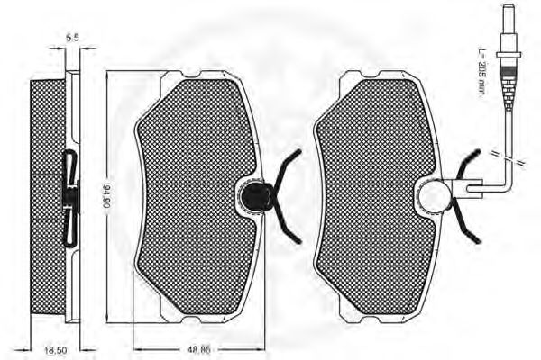 set placute frana,frana disc 2