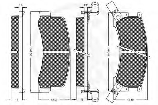 set placute frana,frana disc 2